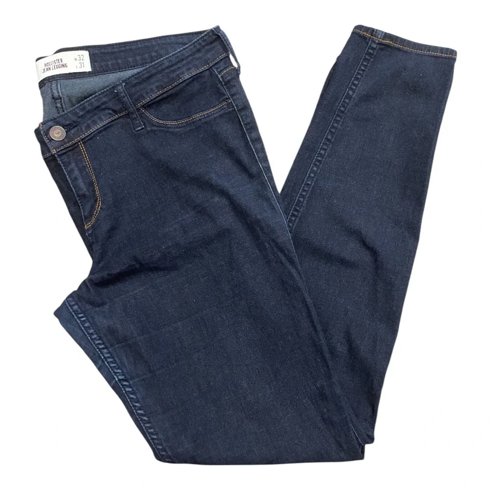 🔹Hollister Women's Dark Blue Jean Legging 15L🔹 - Picture 3 of 8